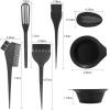 image62 Pieces Hair Dye Brush and Bowl Set Hair Dye Hair Coloring Kit Hair Dyeing Tools Bowl Disposable Gloves Dye Brush Ear Cover Clips Caps Hair Dye Mixer for Hair Coloring DIY Hair Dyeing Salon