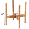 imageAmazeFan Adjustable Plant Stand MidCentury Bamboo Flower Pot Holder Fits up to 12quot Pots Natural Wood Grain IndoorOutdoor Modern Home Decor Plant Not Included bamboo01