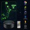 imageAmazeFan Basketball Night Light for Kids  3D Basketball Night Lamp 7 Colors Optical Illusion Touch ampamp Remote Control with 2 Acrylic Flats Best Birthday Christmas New Year Gifts for Boys Girls Baby