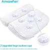 imageAmazeFan Bath Pillow Bathtub Spa Pillow with 4D Air Mesh Technology and 7 Suction Cups Helps Support Head Back Shoulder and Neck Fits All Bathtub Hot Tub and Home Spa US Patent Design
