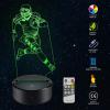imageAmazeFan FootballSoccer Night Light for Kids  3D Rugby Night Lamp 7 Colors Optical Illusion Touch ampamp Remote Control with 2 Acrylic Flats Best Birthday Christmas New Year Gifts for Boys Girls Baby