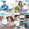 imageAmazeFan Laptop Stand Aluminum MacBook Stand for Desk 7 Levels Adjustable Height Notebook Stand Ergonomic Computer Holder Compatible with 10156 Inch Laptops Silver