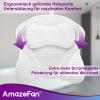 imageAmazeFan Luxury Bath Pillow Ergonomic Bathtub Spa Pillow with 4D Air Mesh Technology and 6 Suction Cups Helps Support Head Back Shoulder and Neck Fits All Bathtub Hot Tub and Home SpaUS Patent