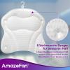 imageAmazeFan Luxury Bath Pillow Ergonomic Bathtub Spa Pillow with 4D Air Mesh Technology and 6 Suction Cups Helps Support Head Back Shoulder and Neck Fits All Bathtub Hot Tub and Home SpaUS Patent