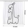 imageAmazeFan Shower Curtain for Bathroom with 12 Hooks and Polyester Fabric Machine Washable Waterproof Shower Curtains 72x72 Inch Giraffe