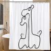 imageAmazeFan Shower Curtain for Bathroom with 12 Hooks and Polyester Fabric Machine Washable Waterproof Shower Curtains 72x72 Inch Giraffe