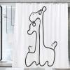 imageAmazeFan Shower Curtain for Bathroom with 12 Hooks and Polyester Fabric Machine Washable Waterproof Shower Curtains 72x72 Inch Giraffe