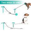 imageDog Tie Out Cable for Dogs Great for Camping or The Garden Suitable for Harness Leash ampamp Chain Attachments Lake Blue