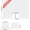 imageProtective Sneeze Guard for Counter and Desk 32quotw x 24quoth  Freestanding Clear Acrylic Shield for Business ampamp Customer Safety Portable Plexiglass Barrier Food Screen PassThrough Transaction Window
