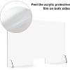 imageProtective Sneeze Guard for Counter and Desk 32quotw x 24quoth  Freestanding Clear Acrylic Shield for Business ampamp Customer Safety Portable Plexiglass Barrier Food Screen PassThrough Transaction Window