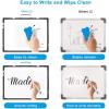 imageWhiteboard Dry Erase Boards Portable White Board Double Sided Magnetic Board StandFoldable Hanging Wall Desktop Boards Easel for Kids Students Teacher for School Home Kitchen Office 24x18 InchIvory Black