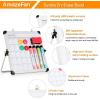 imageWhiteboard Dry Erase Boards Portable White Board Double Sided Magnetic Board StandFoldable Hanging Wall Desktop Boards Easel for Kids Students Teacher for School Home Kitchen Office 24x18 InchPure White