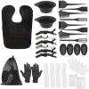 image62 Pieces Hair Dye Brush and Bowl Set Hair Dye Hair Coloring Kit Hair Dyeing Tools Bowl Disposable Gloves Dye Brush Ear Cover Clips Caps Hair Dye Mixer for Hair Coloring DIY Hair Dyeing Salon