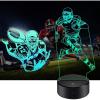 imageAmazeFan FootballSoccer Night Light for Kids  3D Rugby Night Lamp 7 Colors Optical Illusion Touch ampamp Remote Control with 2 Acrylic Flats Best Birthday Christmas New Year Gifts for Boys Girls Baby
