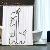imageAmazeFan Shower Curtain for Bathroom with 12 Hooks and Polyester Fabric Machine Washable Waterproof Shower Curtains 72x72 Inch Giraffe