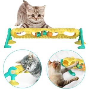 imageAmazeFan Cat Track Ball Toy with SuckerFun Levels of Interactive Play  Circle Track with Cat Mint Ball Glowing Ball Satisfies Hunting Chasing ampamp Exercising Needs Suitable for Multiple Cats