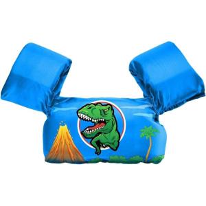 imageAmazeFan Kids Swim Life Jacket Vest for Swimming Pool Swim Aid Floats Toddler Swim Vest with Storage BagSuitable for 3050 lbs InfantBabyToddlerChildrenSeaBeachTreasure Blue TRex