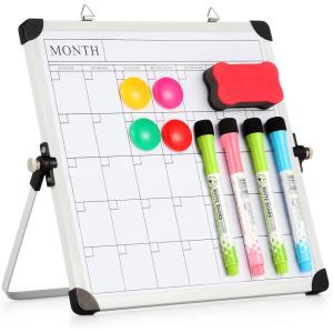 imageWhiteboard Dry Erase Boards Portable White Board Double Sided Magnetic Board StandFoldable Hanging Wall Desktop Boards Easel for Kids Students Teacher for School Home Kitchen Office 24x18 InchPure White